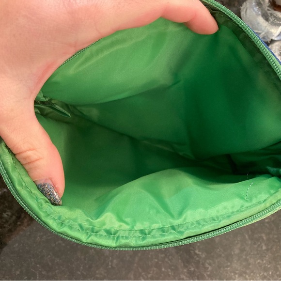 Clinique x Kate spade blue green floral mini makeup cosmetic bag - Picture 2 of 4